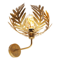 Vintage nástěnné svítidlo zlaté - Botanica