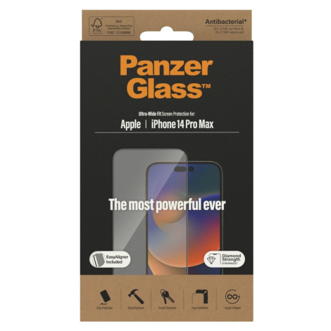 PanzerGlass™ Ultra-Wide Fit iPhone 14 Pro Max s instalačním rámečkem