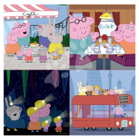 Puzzle v kufříku Peppa Pig Progressive Educa 6-9-12-16 dílků od 4 let