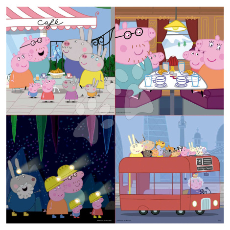 Puzzle v kufříku Peppa Pig Progressive Educa 6-9-12-16 dílků od 4 let