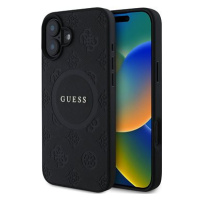 Guess Saffiano Peony Stamp MagSafe Zadní Kryt pro iPhone 16 Black