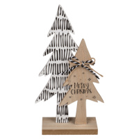Vánoční dekorace - Dřevěné  stromečky 11 x 25,5 cm