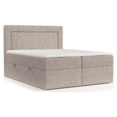 Světle hnědá boxspring postel s úložným prostorem 140x200 cm Imagine – Maison de Rêve