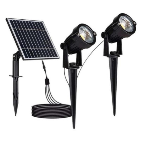 SADA 2x LED Venkovní solární lampa 2xLED/1,2W/3,7V IP65 3000K Donoci