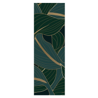 FTNVL 3728 AG Design vliesová fototapeta 1-dílná Dark Green Leafes, velikost 90 x 270 cm