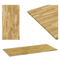 Stolní deska masivní dubové dřevo obdélníková 23 mm 120 × 60 cm