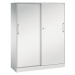 C+P Skříň s posuvnými dveřmi ASISTO, výška 1617 mm, šířka 1200 mm, světlá šedá/světlá šedá