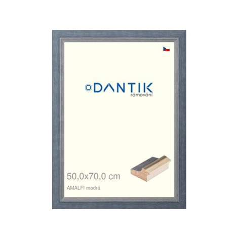 DANTIK rámeček 50 × 70, AMALFI modrý plexi čiré