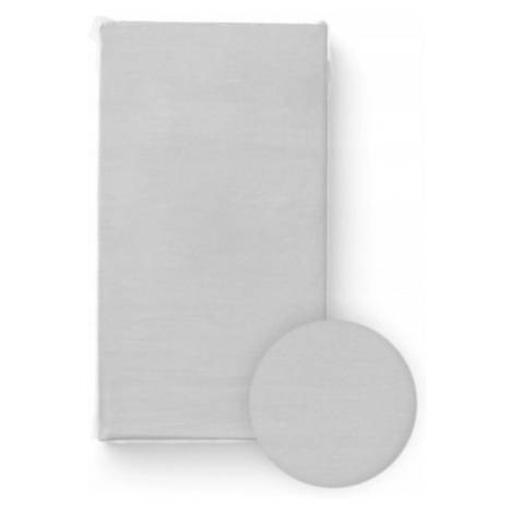 BocioLand Prostěradlo do postýlky, bavlna, šedé, 120 x 60 cm