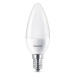 Philips LED svíčka 7-60W, E14, Matná, 2700K