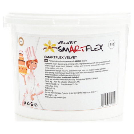 Smartflex Velvet Vanilka 4 kg (Potahovací a modelovací hmota na dorty)