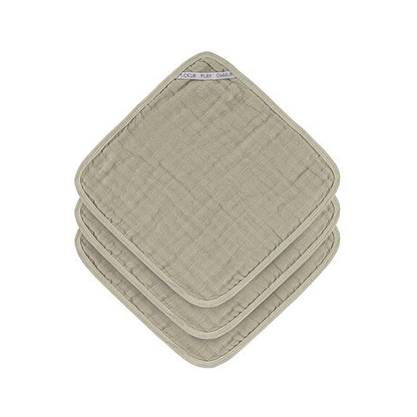 Lässig Muslin Washcloth Set Olive 30 × 30 cm, 3 ks