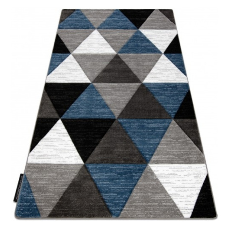 Dywany Lusczow Kusový koberec ALTER Rino trojúhelníky modrý