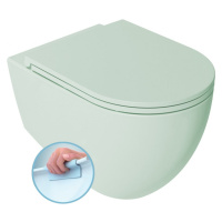 ISVEA INFINITY závěsná WC mísa, Rimless, 36,5x53cm, zelená mint 10NF02001-2T