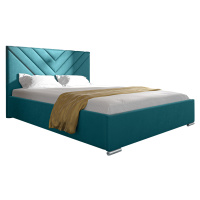 Eka Čalouněná postel MERKURY - Kronos 90x200 cm Barva látky: Azurová (13), Úložný prostor: S kov