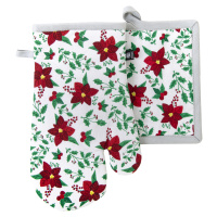 Vánoční kuchyňský set vánoční rukavice/chňapka HOLY STAR 18x30 cm/20X20 cm 100% bavlna Balení 2 