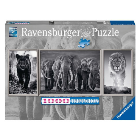 Ravensburger Panter, slon a lev 1000 dílků Panorama