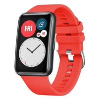 FIXED Silicone Strap pro Huawei Watch FIT červený