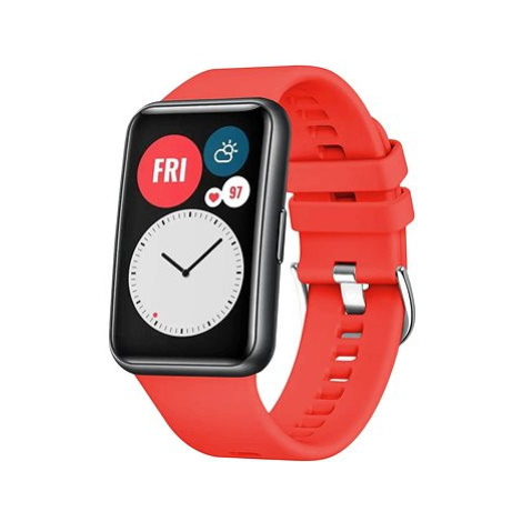 FIXED Silicone Strap pro Huawei Watch FIT červený
