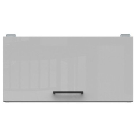 JAMISON, skříňka nad digestoř 60 cm, bílá/světle šedý lesk Brw