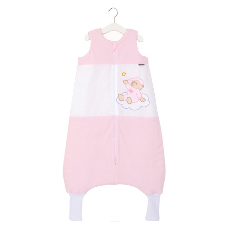 Mamo Tato Spací vak s nohavičkami zateplený 80 - 98 cm s vyšívkou - Medvídek, růžový