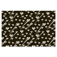 Umělecký tisk Superman - Black and white symbol, 40 × 26.7 cm