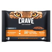 Crave Pouch Multipack 4 x 85 g - Paštika s kuřetem & krocanem