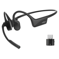 Shokz OpenComm 2 UC s adaptérem typu USB-C, Bluetooth sluchátka před uši s mikrofonem, černá