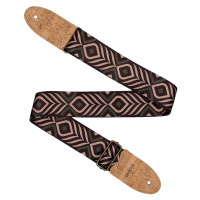 Cascha CGS-VC9 Guitar Strap Vegan Cork - Green Chevron