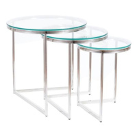 Přístavný stolek TRANATY chrom