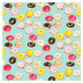 Ilustrace Watercolor donuts in mint, Blursbyai, (40 x 40 cm)