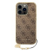 Guess 4G Charms Zadní Kryt pro iPhone 14 Pro Brown