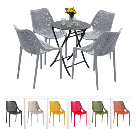 Zahradní sestava DUBLIN/SUNNY 1+4 (různé barvy) červená