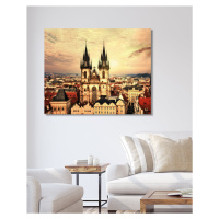 Obrazy na stěnu - Praha Staroměstské náměstí Rozměr: 80x100 cm, Rámování: bez rámu a bez vypnutí