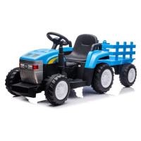 Mamido Dětský elektrický traktor New Holland T7 M s přívěsem modrý