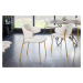 LuxD Designová jídelní židle Takuya bílá / zlatá