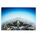 Skleněný obraz Paříž z ptačí perspektivy 100x150cm
