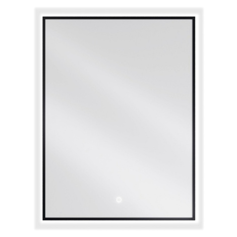 MEXEN Erma zrcadlo s osvětlením 60 x 80 cm, LED 6000K, černý rám 9814-060-080-611-70