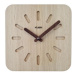 KUBRi 0152 - 30 cm hodiny z dubového masívu včetně dřevěných ručiček