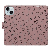 iSaprio Flip pouzdro Heart Dark 02 pro iPhone 15