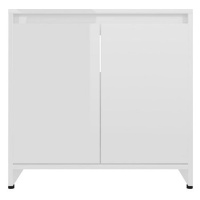 Shumee Koupelnová skříňka - bílá, vysoký lesk, 60 × 33 × 61 cm, dřevotříska