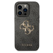 Guess PU 4G Metal Logo kryt iPhone 15 Pro Max šedý