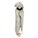COZY NOXXIEZ - BL824 Slon - hřejivá deka s kapucí se zvířátkem a tlapkovými kapsami