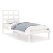 Rám postele bílý masivní dřevo 90 × 200 cm, 3105456