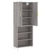 vidaXL Skříň highboard šedá sonoma 69,5 x 34 x 180 cm kompozitní dřevo