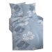 4sleep Flanelové povlečení Alaska 140 × 200 + 70 × 90 cm - Květy velké modré