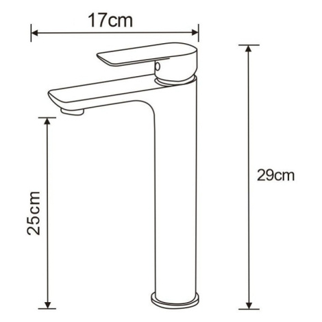 MEXEN Alfa umyvadlová baterie vysoká, chrom 745710-00