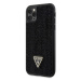 Pouzdro Guess Rhinestones Triangle Metal Logo kryt pro Apple iPhone 11 PRO Black