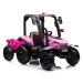 mamido  Dětský elektrický traktor s přívěsem BLT růžový
