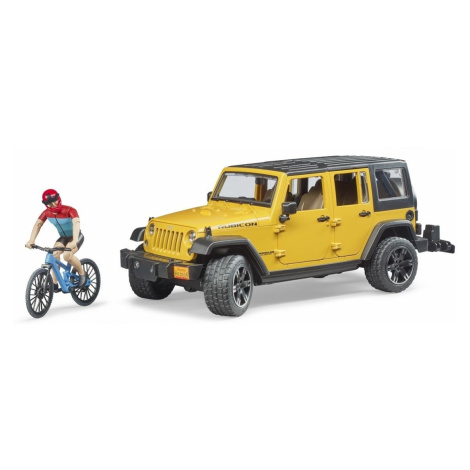 Bruder 2543 Jeep Wrangler Rubicon Unlimited s horským kolem a cyklistou, 3 ks Brüder Mannesmann